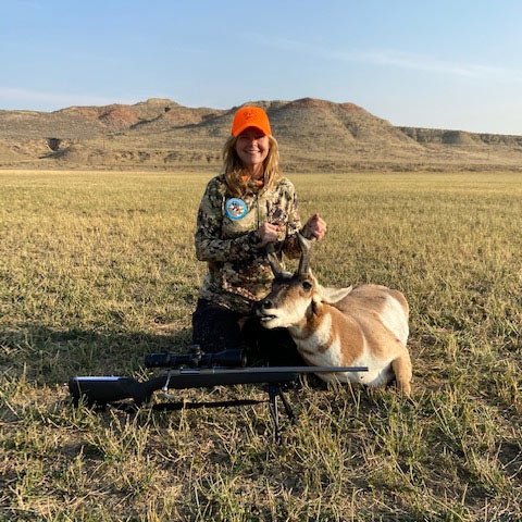 Molly Hughes participates in the Wyoming Women's Antelope Hunt